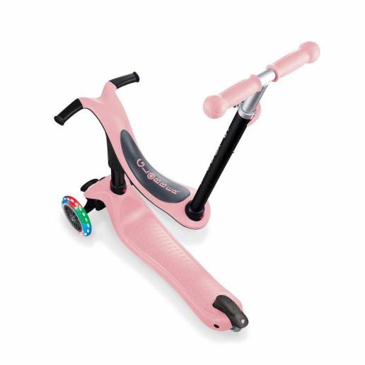 Globber GO-UP Sporty Lights / Pastel Pink - Skrejriteņi ar trīs riteņiem