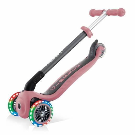 Globber Primo Foldable lights / Pastel Pink - Skrejriteņi ar trīs riteņiem