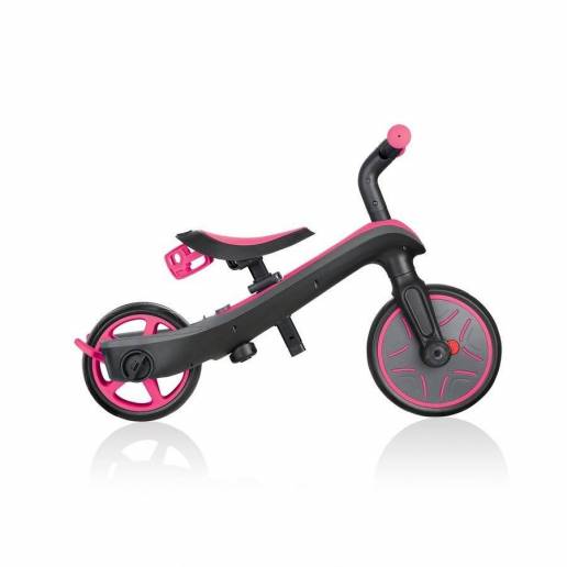Globber Explorer Trike Fuchsia Pink (4 in 1) - Līdzsvara velosipēdi
