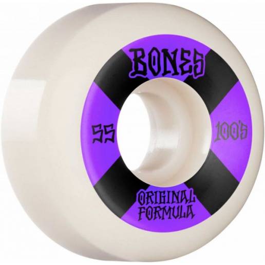 Bones Wheels OG Formula Skateboard Wheels 100A 55mm V5 Sidecut White Wheels Detaļas skrituļdēlim 