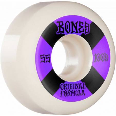 Bones Wheels OG Formula Skateboard Wheels 100A 55mm V5 Sidecut White nuo Bones Wheels   Detaļas skrituļdēlim