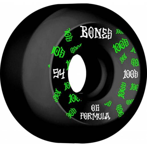 Bones Wheels Skateboard 100 54mm 100A Black V5 Sidecut Wheels Detaļas skrituļdēlim 