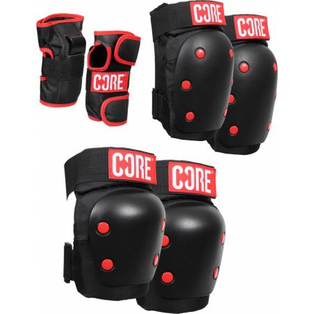 CORE Skate Pads 3-pack Black L nuo CORE Aizsargi   Aizsardzība