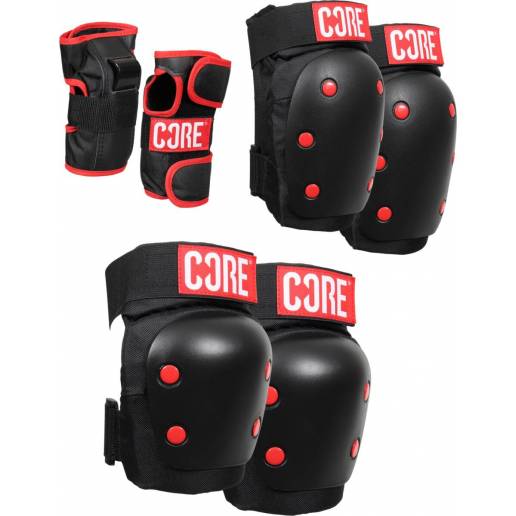 CORE Skate Pads 3-pack Black M nuo CORE Aizsargi   Aizsardzība