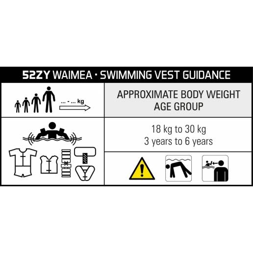 Swimming Vest • 3-6 Years • 18-30 kg • nuo Waimea® Bērnu preces   Mājas