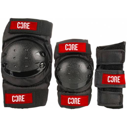 CORE Junior Skate Pads 3-pack (XS - Black) nuo CORE Aizsargi   Aizsardzība